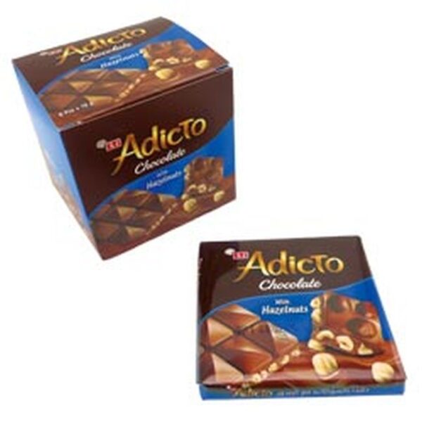 ADICTO MILK CHOC.W.HAZ. 70GRX6PCSX12