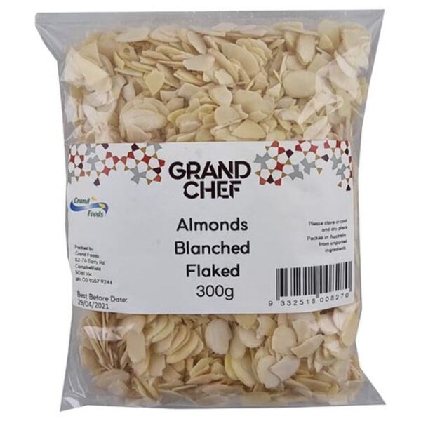 Almonds Blanched Flaked 300 GR